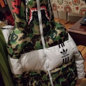 bape adidas bubble jacket